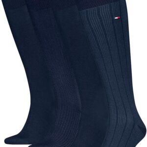 Calze al ginocchio Tommy Hilfiger uomo cotone comode 4 pezzi-0
