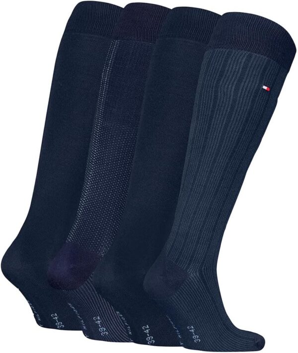 Calze al ginocchio Tommy Hilfiger uomo cotone comode 4 pezzi-1