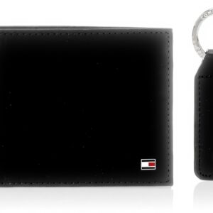 Portafoglio Tommy Hilfiger pelle nero portachiavi uomo