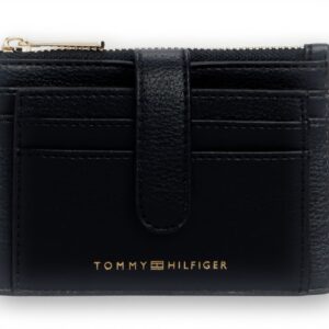 Porta carte di credito Tommy Hilfiger donna beige nero blu