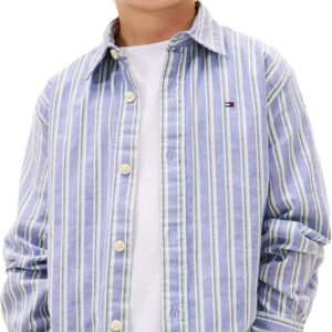 Tommy Hilfiger Camicia Bambini Ragazzi Blue Maniche Lunghe-0