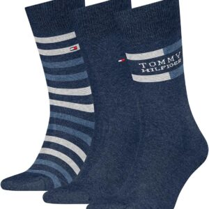 Calzini Tommy Hilfiger Uomo Cotone Stripe Pacco 3-0