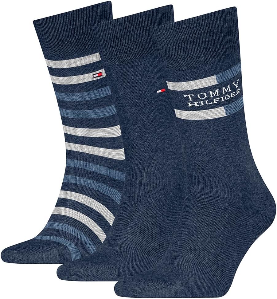 Calzini Tommy Hilfiger Uomo Cotone Stripe Pacco 3-0