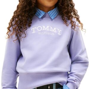 Felpa Tommy Hilfiger Bambine Ragazze High Rib Hem Crew Neck-0