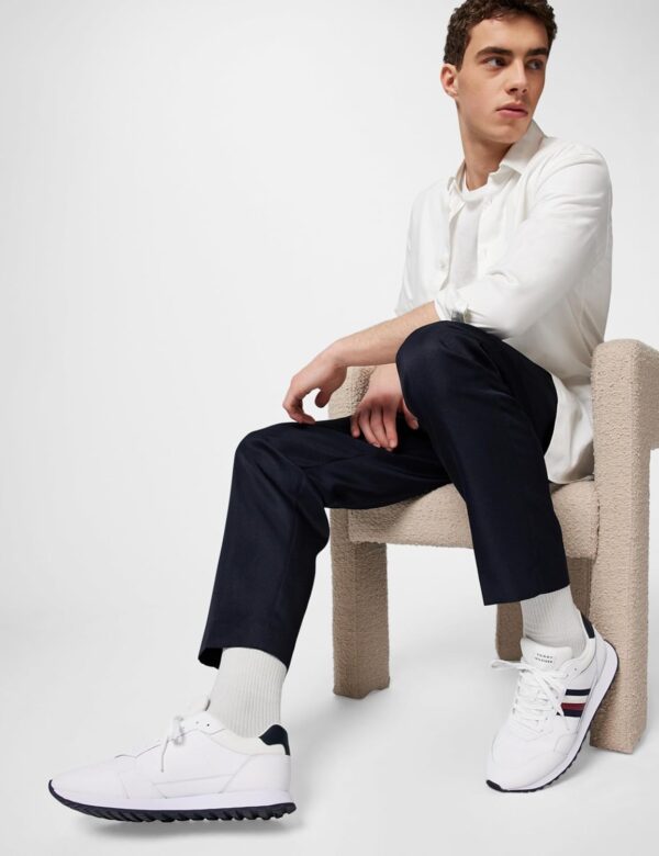 Sneaker Tommy Hilfiger Runner Eva Lth Stripes Uomo Nero-1