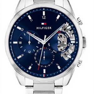 Orologio Tommy Hilfiger Uomo Blu Acciaio Pelle Quarzo