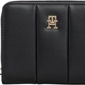 Portafoglio Donna Tommy Hilfiger Icon Med ZA Trapuntato Nero-0