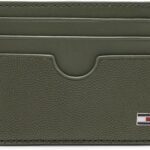 Tommy Hilfiger Porta Carte Uomo Pelle Verde Battle Green-0