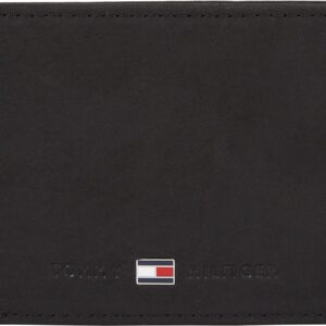Portafoglio Tommy Hilfiger Uomo pelle nero design compatto-0