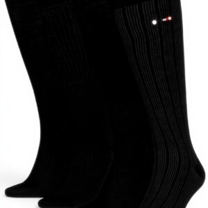 Calze ginocchio Tommy Hilfiger uomo cotone 4 pezzi nero