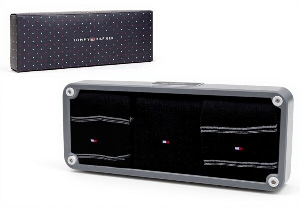 Calzini Tommy Hilfiger Unisex Bimbi Cotone Morbido Nero