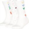 Calzini Tommy Hilfiger Multicolor Bambini Cotone 3 Pezzi