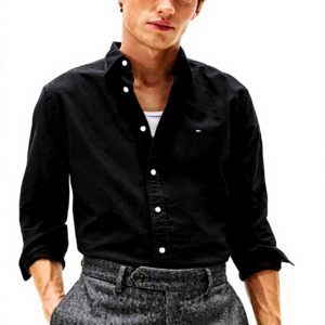 Camicia Oxford Tommy Hilfiger Uomo Collo Button Down Cotone