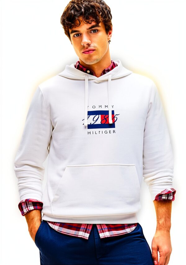 Felpa Tommy Hilfiger Linear Flag Graphic Hoodie Unisex